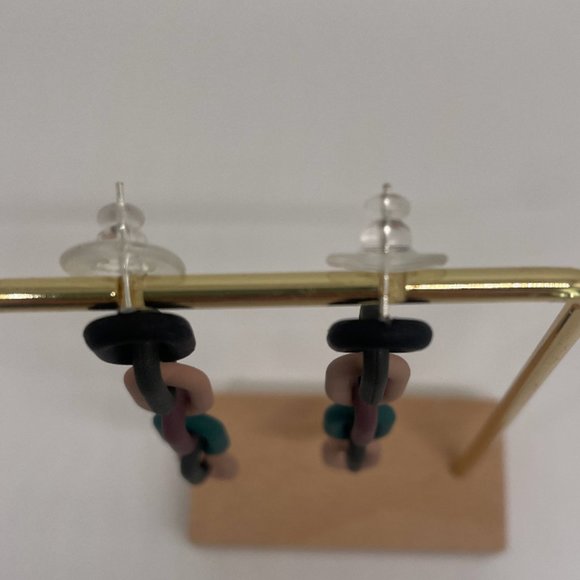 ⭐️✨ FREE Chain Link Boho Peasant Art Deco Farm Hipster Hippie Modern Earrings - Picture 5 of 8
